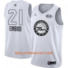 Maillot NBA Philadelphia 76ers Joel Embiid 21 2018 All-Star Jordan Brand Blanc Swingman - Homme